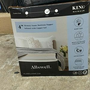Allswell Co. 4' King Memory Foam Mattress Topper